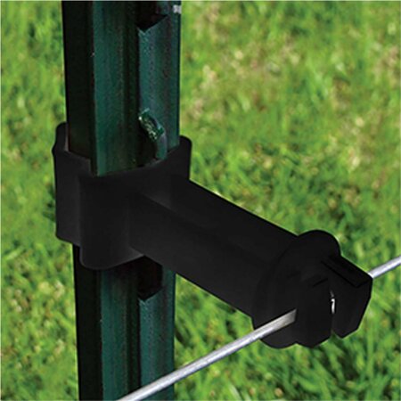 GRILLTOWN 2 in. Wrap-Around T-Post Extender Insulator, Black GR2973541